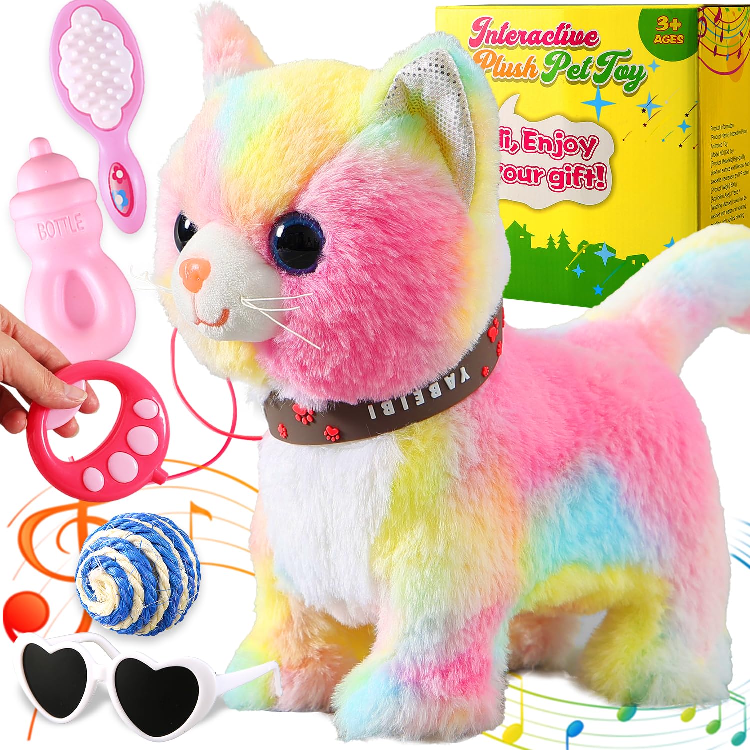 Amazon.com: Colorful Walking Cat for Kids Kitten Toys Girls That